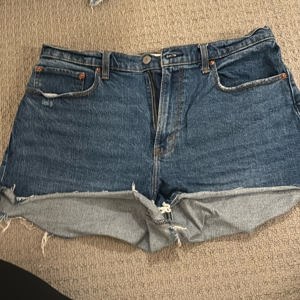 Dark Wash Abercrombie Jean Shorts